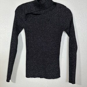 Black Long Sleeve Glittery Sweater